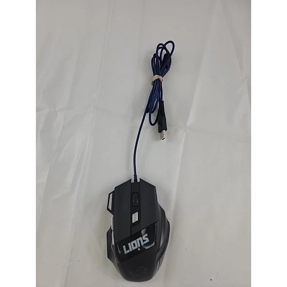 Optical USB Wired Gaming 7 Buttons 7200 DPI Professional Gaming Detroit Lions